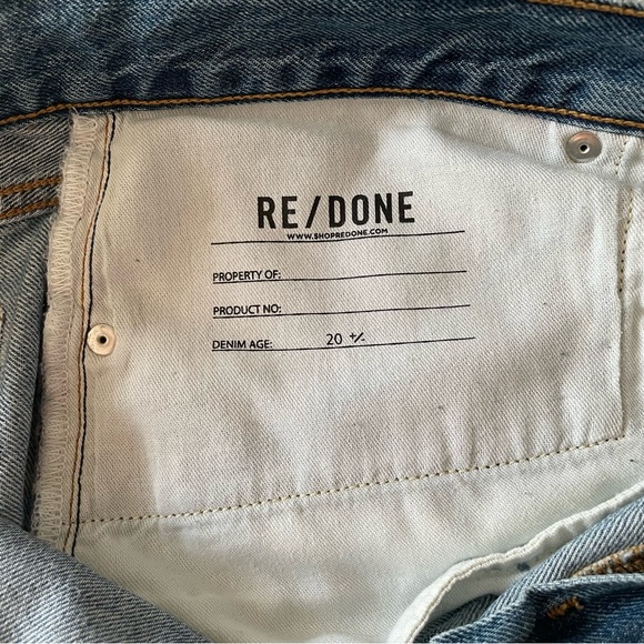 New Re/Done Low Rider Loose in Vintage Flow. Wide leg split seam low rise jean - Picture 14 of 16